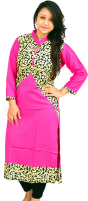 

Aarti Collections Casual Printed Women's Kurti(Pink, Black, Yellow), Black;pink;yellow