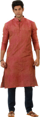 AMORA Men Solid Straight Kurta(Maroon) AMORA Men Solid Straight Kurta(Maroon)