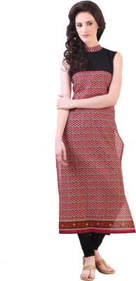 

Libas Women's Printed Straight Kurta(Red