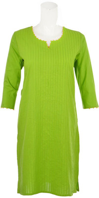 

CK International Women's Solid A-line Kurta(Green)