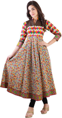 

Libas Women's Printed Anarkali Kurta(Multicolor