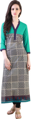 

Libas Women Printed Straight Kurta(Multicolor), Grey