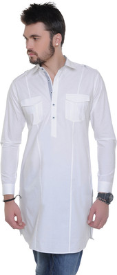 23% OFF on Qdesigns Solid Men's Pathani Kurta(White) 23% OFF on Qdesigns Solid Men's Pathani Kurta(White)