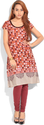 W Women Printed Straight Kurta(Multicolor)
