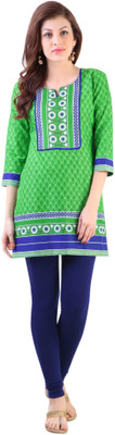 

Libas Women's Printed Straight Kurta(Green)