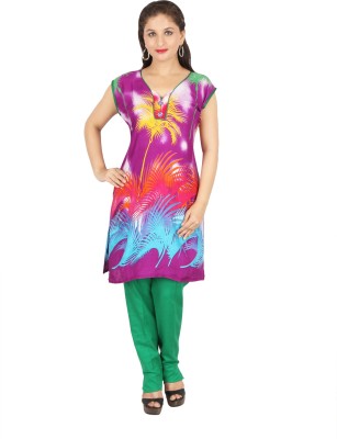 

Mira Casual Printed Women Kurti(Red), Purple