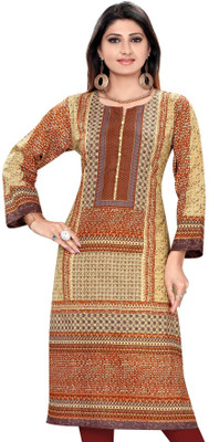 

Meher Impex Casual Printed Women's Kurti(Beige, Brown