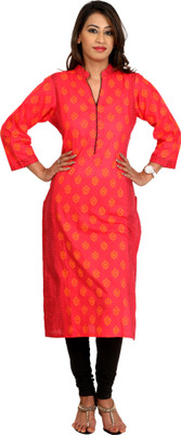 

ASMAANI Casual Self Design Women's Kurti(Pink