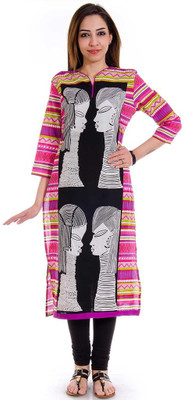 

Halowishes Casual Printed Women's Kurti(Multicolor)