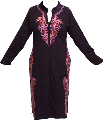 

Adishma Casual Embroidered Women's Kurti(Purple)