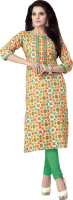 

Jiya Formal Self Design, Embroidered Women's Kurti(Yellow, Multicolor, Multicolor;yellow