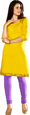 

Jiya Formal Self Design, Printed Women's Kurti(Yellow)