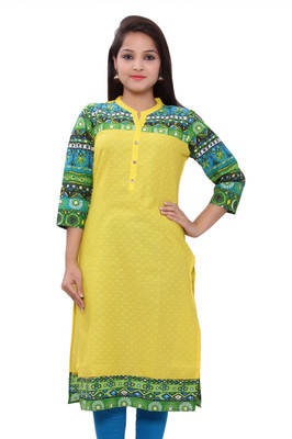 

Gaura Casual Solid Women Kurti(Yellow