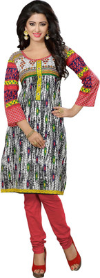 

Khushali Formal Self Design, Printed Women's Kurti(Multicolor)