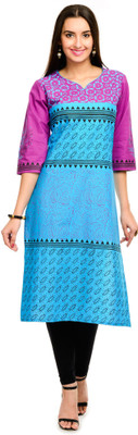 Shyammc Women Printed Straight Kurta(Multicolor)