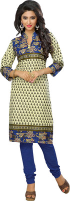 

Jiya Formal Self Design, Printed Women's Kurti(Beige, Purple