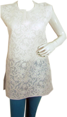 

Jab Fashion Wears Casual Embroidered Women's Kurti(White)
