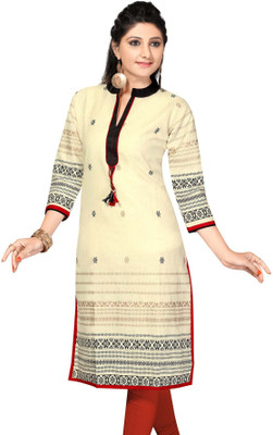 

ALC Creations Women's Solid A-line Kurta(Beige)