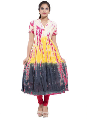 Goodwill Impex Casual Printed Women's Kurti(Yellow)