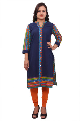 

Gaura Casual Printed Women Kurti(Blue