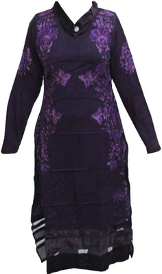 

Adishma Casual Embroidered Women Kurti(Purple)