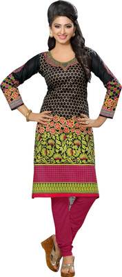 

Jiya Formal Printed Women's Kurti(Black, Multicolor)