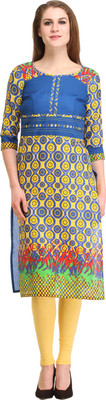 

Kanah Shri Casual Printed Women's Kurti(Multicolor, Multi