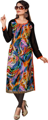 

Jiya Formal Self Design Women's Kurti(Multicolor