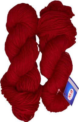 KNIT KING Tin Tin Red (300 gm) Wool Hank Hand knitting wool / Art Craft soft fingering crochet hook yarn, needle knitting yarn thread dyed