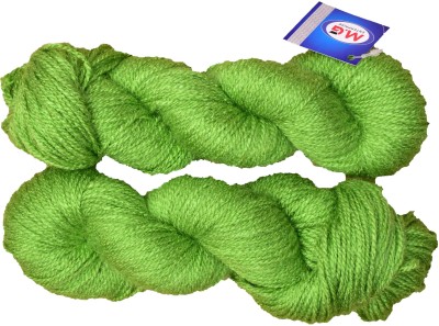 KNIT KING Popeye Light Green (400 gm) Wool Hank Hand knitting wool / Art Craft soft fingering crochet hook yarn, needle knitting yarn thread dyed