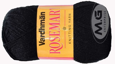 Simi Enterprise Rosemary Black (500 gm) Wool Ball Hand knitting wool - M SM-NN