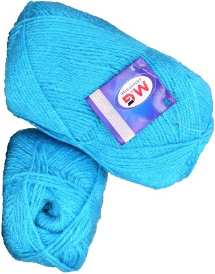 M.G Enterprise Sunrise Aqua Blue (200 gm) Wool Ball Hand knitting wool / Art Craft soft fingering crochet hook yarn, needle knitting yarn thread dye J KB