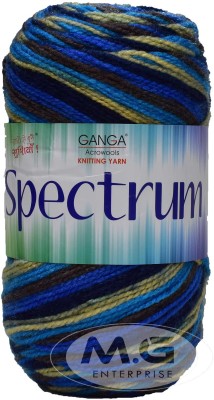 KNIT KING Spectrum Royal Blue (400 gm) Wool Ball Hand knitting wool / Art Craft soft fingering crochet hook yarn, needle knitting yarn thread dyed. with Needl U SM-D SM-E SM-FL