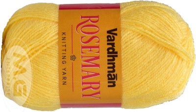 Simi Enterprise Rosemary Yellow (300 gm) Wool Ball Hand knitting wool / Art Craft soft fingering crochet hook yarn, needle knitting yarn thread dyed- SM-ZZ