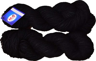 KNIT KING Tin Tin Black (400 gm) Wool Hank Hand knitting wool / Art Craft soft fingering crochet hook yarn, needle knitting yarn thread dyed