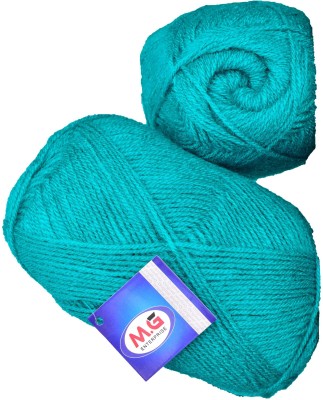 M.G Enterprise Sunrise Teal (400 gm) Wool Ball Hand knitting wool / Art Craft soft fingering crochet hook yarn, needle knitting yarn thread dye G HC