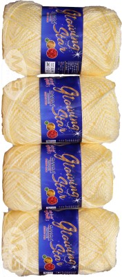 M.G Enterprise Grande Cream (200 gm) Wool Ball Hand knitting wool / Art Craft soft fingering crochet hook yarn, needle knitting yarn thread dye M