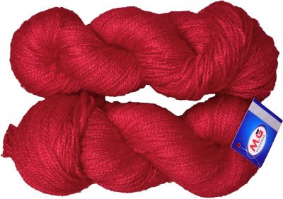 KNIT KING Popeye Red (400 gm) Wool Hank Hand knitting wool / Art Craft soft fingering crochet hook yarn, needle knitting yarn thread dyed