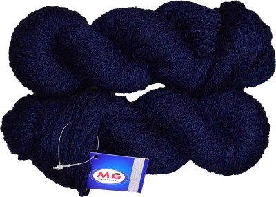 KNIT KING Popeye Navy (200 gm) Wool Hank Hand knitting wool / Art Craft soft fingering crochet hook yarn, needle knitting yarn thread dyed