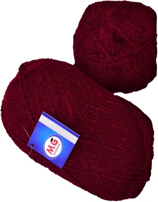 M.G Enterprise Rosemary Mehroon (400 gm) Wool Ball Hand knitting wool / Art Craft soft fingering crochet hook yarn, needle knitting yarn thread dye N