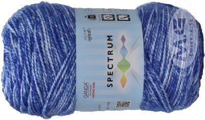 M.G Enterprise Spectrum Carbon Blue (500 gm) Wool Ball Hand knitting wool / Art Craft soft fingering crochet hook yarn, needle knitting , With Needle.- Z AH