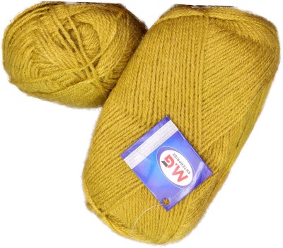 KNIT KING Rosemary Mustard (300 gm) Wool Ball Hand knitting wool / Art Craft soft fingering crochet hook yarn, needle knitting yarn thread dyed