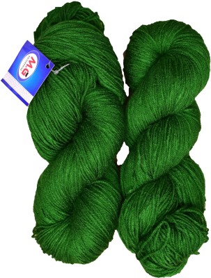 KNIT KING Tin Tin Leaf Green (300 gm) Wool Hank Hand knitting wool / Art Craft soft fingering crochet hook yarn, needle knitting yarn thread dyed