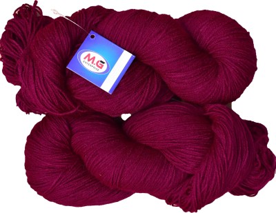 KNIT KING Tin Tin Magenta (400 gm) Wool Hank Hand knitting wool / Art Craft soft fingering crochet hook yarn, needle knitting yarn thread dyed