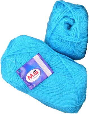 KNIT KING Rosemary Aqua Blue (400 gm) Wool Ball Hand knitting wool / Art Craft soft fingering crochet hook yarn, needle knitting yarn thread dyed