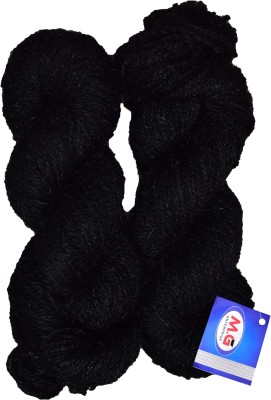 KNIT KING Popeye Black (300 gm) Wool Hank Hand knitting wool / Art Craft soft fingering crochet hook yarn, needle knitting yarn thread dyed