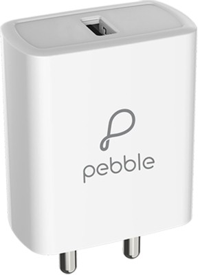 Pebble 18 W 3.1 A Mobile Charger with Detachable Cable(White, Cable Included)
