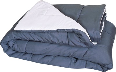 HOME9INE Solid Double Comforter for  AC Room(Polyester, Dark Grey and light Grey)