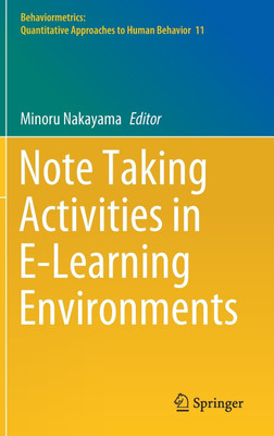 Note Taking Activities in E-Learning Environments(English, Hardcover, unknown)