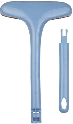 NH WORLD Multi-Function Mesh Screen Cleaner, Window Screen Cleaning Wiper Long Handle Washing Equipment, Detachable Window Cleaner Tool with Wet and Dry Use Microfibre Wet and Dry Brush(Blue)